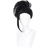 Anime Cosplay Perücke, My Hero Academia Perücke, Yaoyorozu momo Perücke, Frauen Schwarze Perücke mit kostenloser Perückenkappe, für Halloween, Party, Karneval, Nachtleben, Konzerte, Hochzeiten