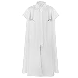 Robe Kostüm Mönch Priester Gewand Damen| Halloween Umhang Gothic Herren Frauen-mit Kapuze Mittelalterliche Kapuze Herren Männer Mönchskutte Kostüm für Halloween Renaissance Karneval Steampunk Papst