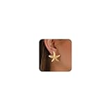 Aidenn Seestern Ohrringe Gold Damen Boho Statement Ohrringe Strand Ozean Meer Sommer Schmuck