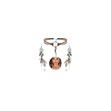 LOLIAS Boho Traumfänger-Ohrringe Drop Leder Choker Halskette Set für Frauen Handmade Retro Ohrringe Vintage Bohemian Feder Anhänger Dangle Ohrringe Stammes-Schmuck Geschenk