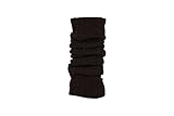Ateena Stulpen Damen Schwarz, Stulpen Damen Wolle Schwarz, Knöchelwärmer, Beinwärmer Acrylic mit Wolle, Maximaler Wadenumfang – 40 cm, Länge – 60 cm