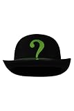 IOONCHI Riddler Hut Erwachsene Edward Nygma Kostüm Zubehör Schwarz Bowler Fragezeichen Hut