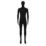 Briskorry Halloween Kostüm Herren Damen Unsichtbare Ninja Strumpfhose Bühne Performance Kostüme Karneval Party Kleidung Erwachsene Cosplay Jumpsuit Ganzkörperanzug