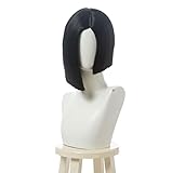 Boccte Valorant Viper Cosplay Perücke Kurze Gerade Schwarz Cosplay Perücken Hitze Beständig Synthetische Haar