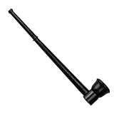 Weedness Gandalf-Pfeife in Schwarz 20 cm aus Ebenholz Handgeschnitzt – Holzpfeife Pfeifen-Set Einsteiger Tabakpfeife Holzpfeifchen Smoking Pipe Holz Lange Purpfeife Friedenspfeife