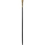 NET TOYS Stilvoller Gehstock für Erwachsene | Schwarz-Gold | Vielseitiges Herren-Kostüm-Zubehör Dandy-Style | EIN Blickfang für Fasching & Fastnacht