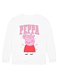 Peppa Wutz Pullover Mädchen | Mädchen Sweatshirt Baumwolle | Peppa Pullover Kinder | Weiß 104