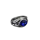 DOOLY Ringe Vilya Nenya Narya Elrond Galadriel Gandalf Ring LOTR Schmuck elf DREI Ringe Damenschmuck mit blauem Kristall