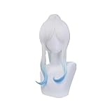 FEITIME Anime Cosplay Wig For Yamato 100cm White Blue Long Hair Halloween Role Play Props Any Size Unisex
