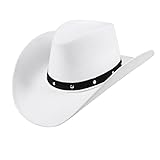 Boland - Cowboy Hut Wichita, Filzhut, Sheriff, Wilder Westen, Verkleidung, Kostüm, Karneval, Mottoparty, Weiß