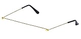 SMKR Basics Burrito - Die schnellste Brille Ever! - lustige Partybrille für Feiern Karneval Fasching Rave Linine Brille ohne Gläser Prank Sonnenbrille Spass Spaß Männer Frauen (Gold)