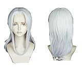 The Dragon Prince Rayla Wigs 60cm Silver White Curly Synthetic Cosplay Costume Wigs + Wig Cap