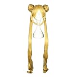 NiceLisa Female lange gelbe goldene Haare Halloween Anime Tsukino Usagi Cosplay Kostüm synthetische Halloween Perücken