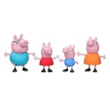 Peppa Pig Peppa’s Club Familie 4er-Pack Spielzeug, 4 Figuren der Familie Wutz in ihren bekannten Outfits, ab 3 Jahren