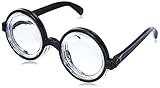 Boland 00371 - Brille Nerd, schwarz, Hornbrille, sympathischer Streber, Fachidiot, Sonderling, Karneval, Fasching, Mottoparty, Verkleidung, Accessoire