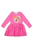 Paw Patrol Kleid für Mädchen - Skye & Everest Kleidchen Mesh Rock Langarm Pink (DE/NL/SE/PL, Numerisch, 110, 116, Regular, Pink)