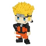 Nanoblock Bandai Naruto Uzumaki - Mini-Bausteinfigur - Konstruktionsspiel - Bausatz für Manga-Pixel-Figur - NBCC134