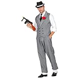 Widmann - Kostüm Gangster, Weste und Hose, Verbrecher, Mafia Boss, Motto-Party, Karneval