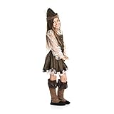 Kostümplanet Robin Hood Kostüm Kinder Mädchen Faschingskostüm Lady Marian Kinderkostüm Räuberin Jäger Mittelalter Verkleidung Bogen-Schütze Größe 128