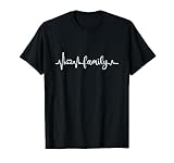 Familie Herzschlag Mama Papa Sohn Tochter I love my family T-Shirt