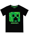 Minecraft Jungen Creeper T-Shirt Schwarz 134