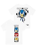 SONIC THE HEDGEHOG Tshirt Jungen | Tails, Knuckles Und Sonic T-Shirt Kinder Jungen | Spiel Merch Für Gamer | Weiß 128
