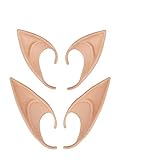 Yongbest Elfenohren,Latex Ohren 2 Paar Elfen-Ohren Anime Fee Cosplay für Halloween Kostüm Weihnachtsfeier Cosplay