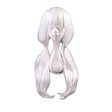 ydound Anime Coser Wig Angie Yonaga Frauen Weiß Lange Perücke Cosplay Kostüm Dangan Ronpa V3 Killing Harmony Hitzebeständig Kunsthaarperücken