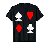 Spielkarten Skat Herzdame Kostüm Fasching Karneval Design T-Shirt