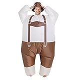 AirSuit Aufblasbare Oktoberfest Verkleidung für Erwachsene | Ungewöhnliches Kostüm Einheitsgröße | 100% Polyester | Größe 160 bis 190cm | Leicht und angenehm zu tragen| Aufblassystem| OriginalCorner