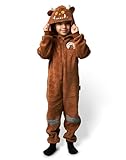 Gruffalo Kinder Unisex Braun Onesie | Starte magische Abenteuer mit ikonischem Charakter Kostüm Nachtwäsche | Perfekt zum Spielen, Entdecken und Träumen | Gemütlich, bequem und voller Spaß