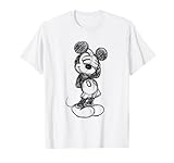 Disney Mickey Mouse Shy Sketch in Black T-Shirt