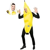 Spooktacular Creations Unisex Bananen Kostüm Erwachsene Attraktiv Deluxe Set für Halloween Karnevalskostüme Dress Up Party Verkleidung und Rollenspiel Cosplay (Gelb, Einheitsgröße)