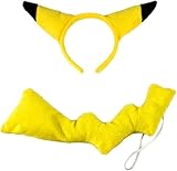 Tierkostüm Für Jungen Oder Mädchen Für Karneval. Elektrische Gelbe Mausverkleidung Für Kinder Mit Ohren Und Schwanz. Lustige Kostüme Für Kinder. Zubehör Für Karnevalskostüme.