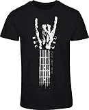 Heavy Metal T-Shirt - Rock That - Rock 'n' Roll T-Shirt Herren Männer - Gitarre Tshirt - Metalhand - Devil Horns - Mano Cornuta - Rock Musik T-Shirt (L)