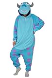 SIYUE Onesie Kostüm Relaxo Jumpsuit Monsters Sulley Erwachsene Pyjamas Damen Herren Kostum Tier Schlafanzug Weihnachten Karneval Halloween PJ-ShaLi L