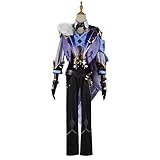 Helluva Boss Spiel Kaeya Alberich Cosplay Kostüm Halloween Outfit Karneval Anzug für Damen, Kleidung, L