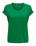 ONLY Damen Top Kurzarm Rundhals T-Shirt Moster Weiß Schwarz XS S M L XL XXL, Größe:M, Farbe:Jolly Green 15106662