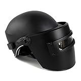 YJZ Kinder Cosplay Zubehör PUBG Helm Level 3, Leichte Crash Tactical Helm Wie Auf Spiel, Gewinner Gewinner, Huhn Abendessen!,Classicblack