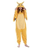 Laahoem Tier Drachen Pyjamas Unisex Erwachsene Kapuze Männer Frauen Jumpsuit Kostüm Cosplay Nachtwäsche Yellow L