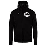 Rammstein Herren Kapuzenjacke Sehnsucht Schneider Offizielles Band Merchandise Fan Zipper schwarz mit mehrfarbigem Front, Back und Seiten Print (L)