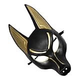 HOMOCONO Anubis-Maske Abziehmaske Maskerade das Kostüm Cosplay-Tiermaske Halloween-Maskenstütze halloween maske schwarze maske Karneval-Maske Cosplay-Halloween-Maske Cosplay-Maske Plastik