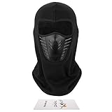 TAGVO Sturmhaube Gesichtsmaske mit atmungsaktivem Mesh-Silikon-Panel, Winter Fleece-Nackenwärmer Winddicht, Fit-Helm Hut für Erwachsene Frauen und Manner - Universal Größe