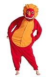 Loiahoer Unisex Erwachsene Triceratops Onesie Kostüm Pyjama Dinosaurier Drache Halloween Cosplay Kostüm Neuheit Tier Weihnachten Pyjama Set für Familie & Paare,Rot,XL