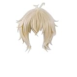 GZIRUE Blonde Kurze Gerade Perücke Haar Anime Seraph Mikaela Hyakuya Wig Cosplay Kostüm Perücken