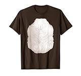 Weihnachtsmann Rentier Kostüm haarige Brust Tier Kunsthaar Reh T-Shirt
