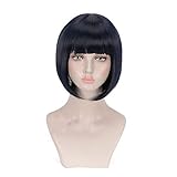 Ani·Lnc JoJos bizarres Abenteuer Anime Bruno Bucciarati Cosplay Perücke Neuheit Schwarz Blau Lila Hochtemperatur Seide Juvenile Anti-Warping Perücke Anime Fans Geschenk