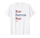 Forrest Gump Run Forrest Run Red And Blue Title Logo T-Shirt