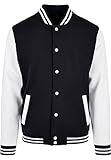 Build Your Brand Herren Bb004-basic College Jacket, Black/White, 5XL EU
