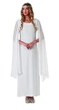Rubie's Damen Der Hobbit Galadriel Kostüm Kleid mit Kopfbedeckung Kost me in Erwachsenengr e, Weiß, Einheitsgröße EU